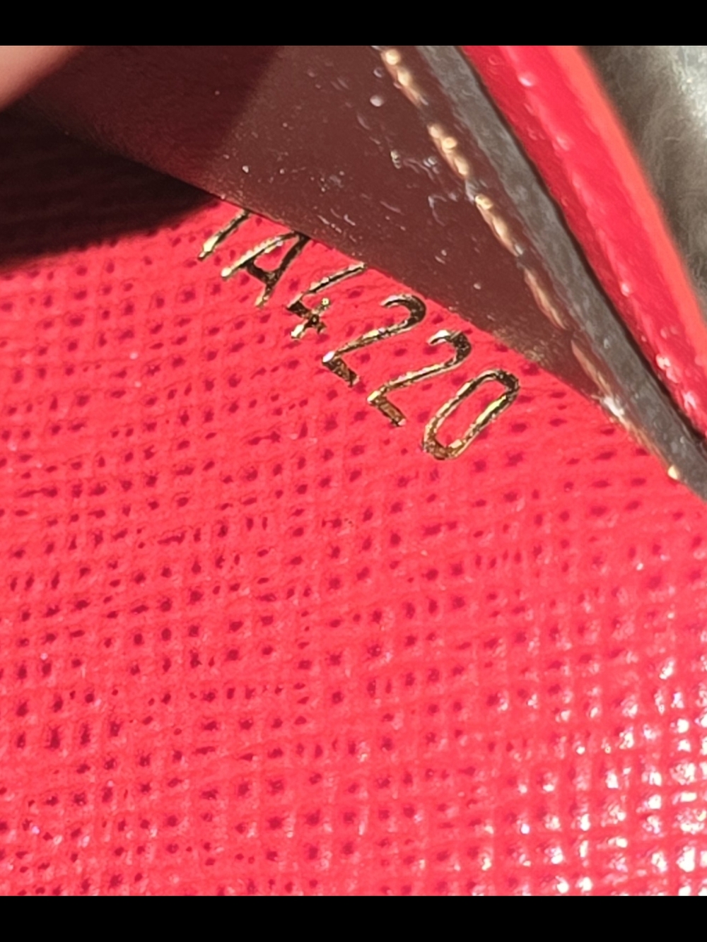 Louis Vuitton Damier Ebene Emilie Wallet - Brown with Red Snap - Picture 8 of 8